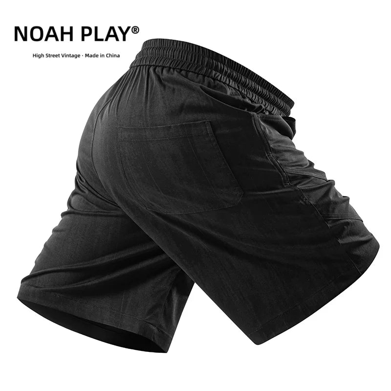 NOAH OLAY retro washed distressed shorts men's loose oversized workwear five quarter pants summer casual sports pants