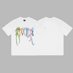 Revenge Multicolor Arch Logo Short Sleeve T-Shirt White