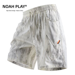 NOAH OLAY retro washed distressed shorts men's loose oversized workwear five quarter pants summer casual sports pants