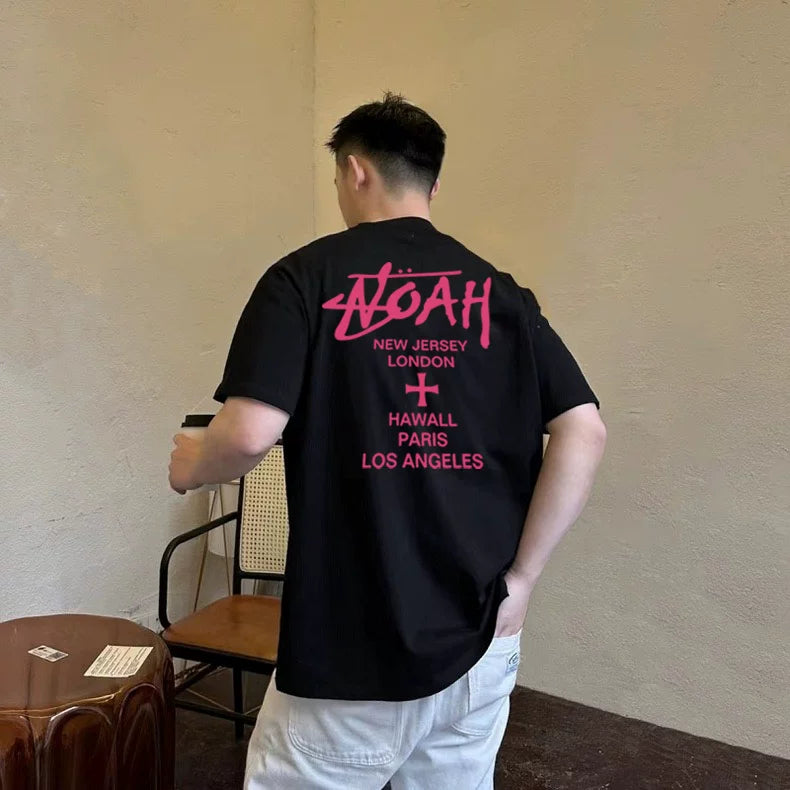 NOAH RTCC Summer New American Trendy Brand Short sleeved T-shirt for Men and Women Heavy duty Pure Cotton Niche Design Top