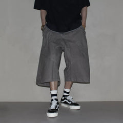 GcBrand SS26 retro themed elements washed and worn design loose straight leg pants workwear cropped pants