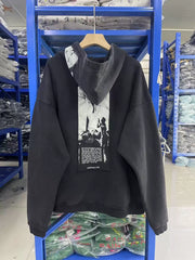 ERD Inspired Artistic Graphic Fleece Zip Up Hoodie