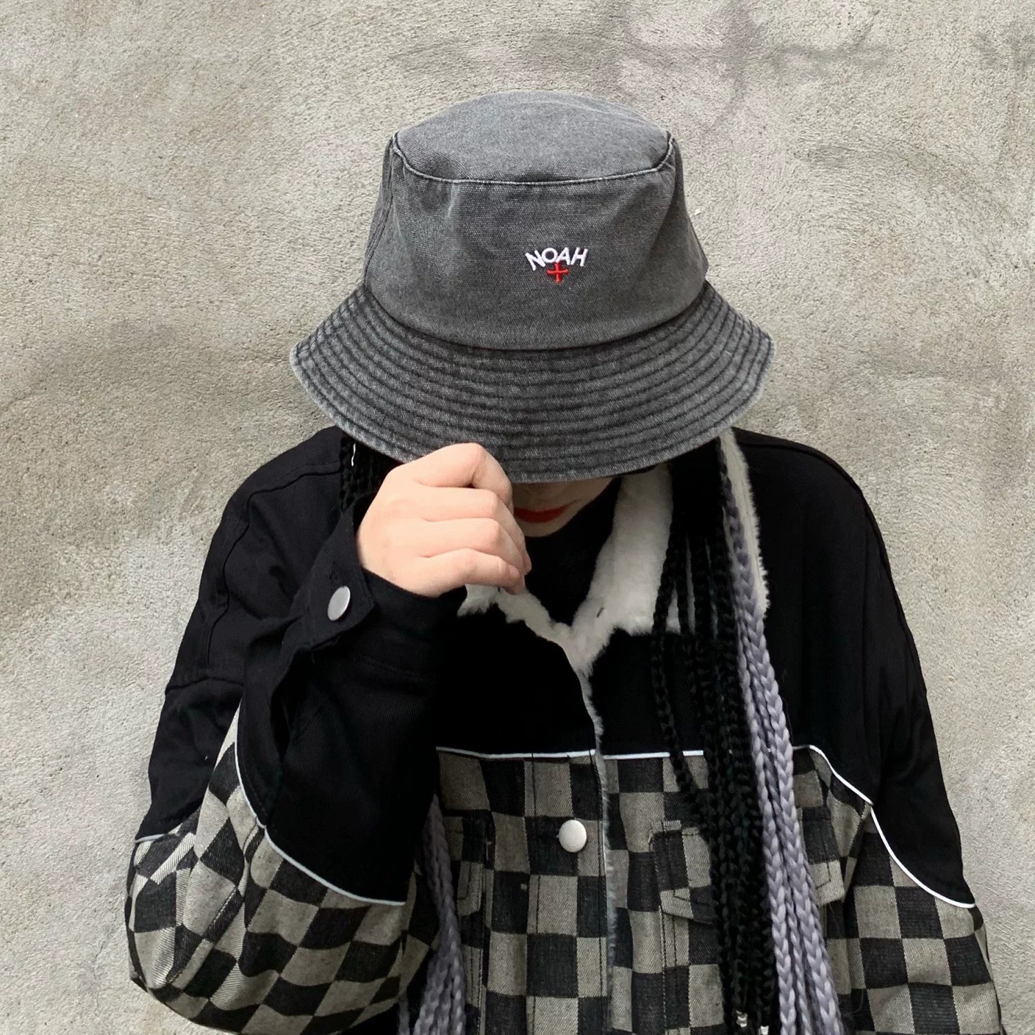 Noah 26SS Cross Washed and Embroidered Logo Canvas Couple Casual Fisherman Pot Hat Street Trendy