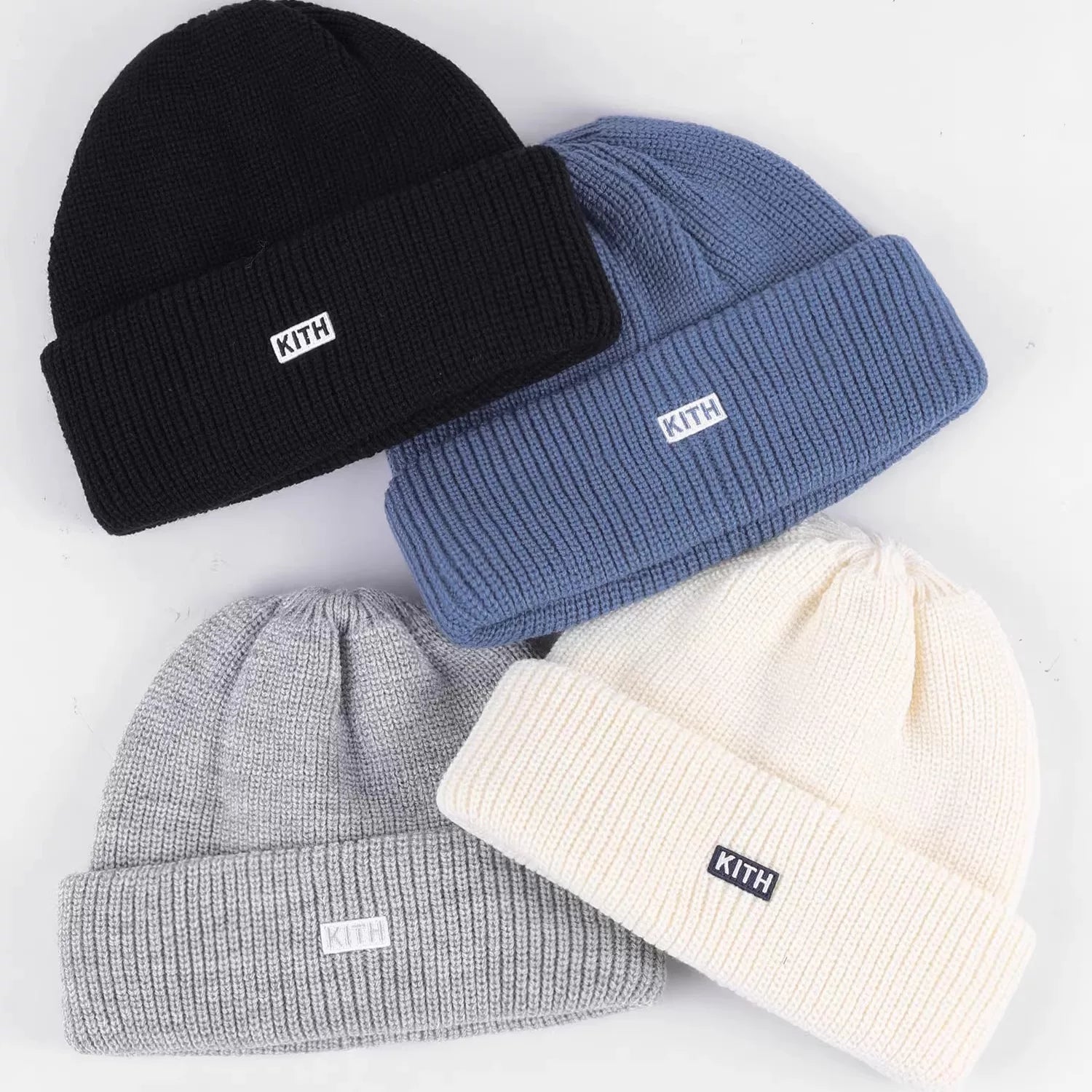 KITH autumn and winter round knitted woolen hat for men and women, warm pullover, cold hat, thick melon skin hat, yupi sailor hat