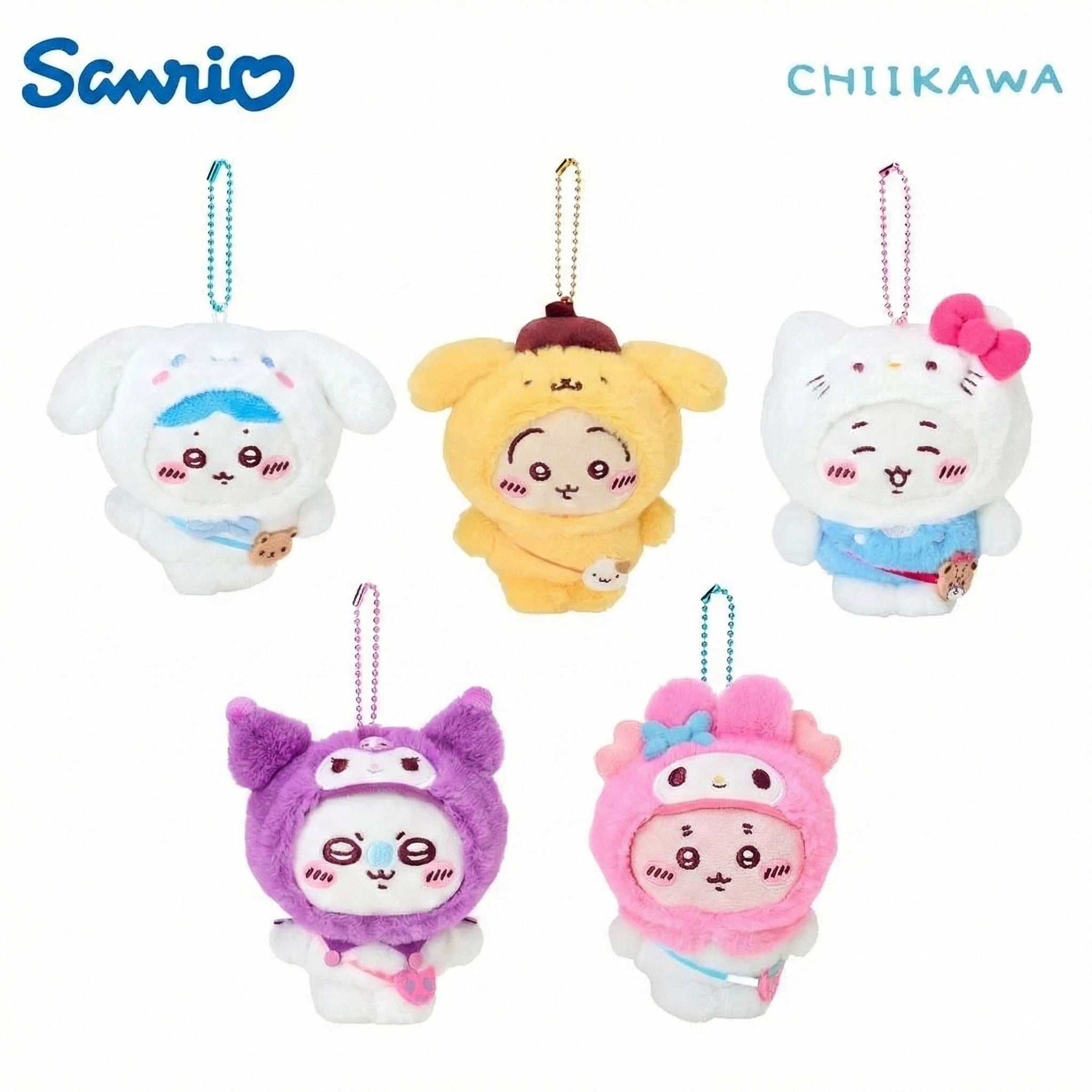 Sanrio x Chiikawa Plush Mascot Keychain