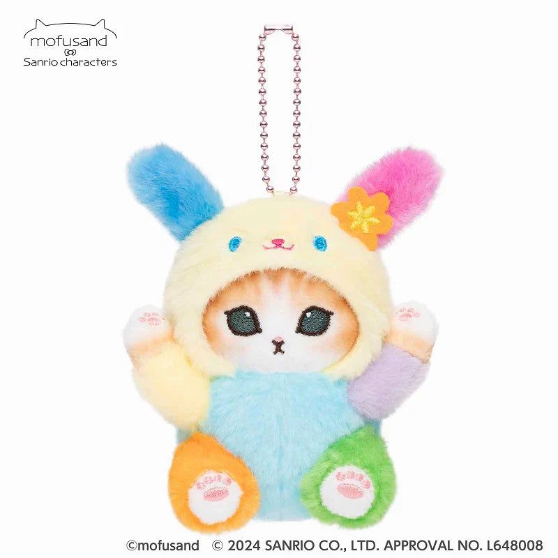 Mofusand x Sanrio Characters Plush Mascot Keychain [Japan in-store Exclusive]