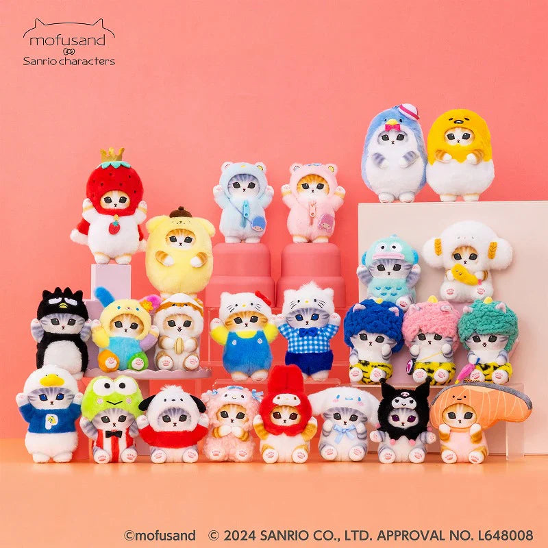 Mofusand x Sanrio Characters Plush Mascot Keychain [Japan in-store Exclusive]