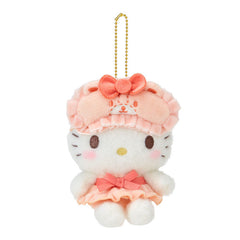 Hello Kitty Nakayoshi Pajama Plush Mascot Keychain