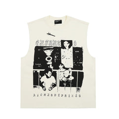 ERD melancholic High Street Shoulder Pad Tank Top