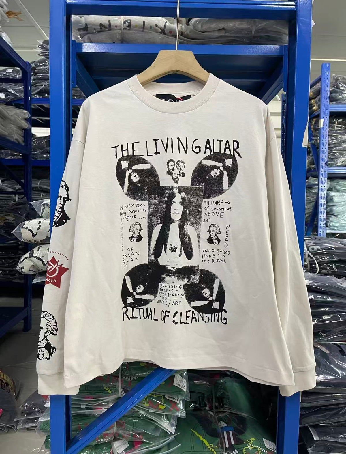 ERD melancholic Vintage Mayan Portrait Long Sleeve T-Shirt